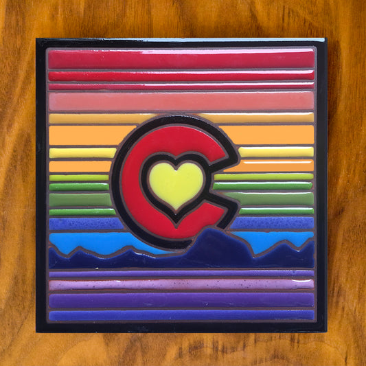 Colorado Love Tile Art Trivet