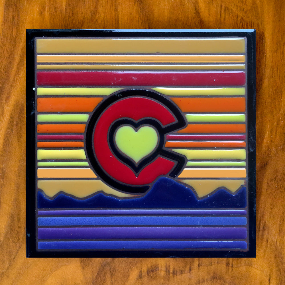 Colorado Love Tile Art Trivet