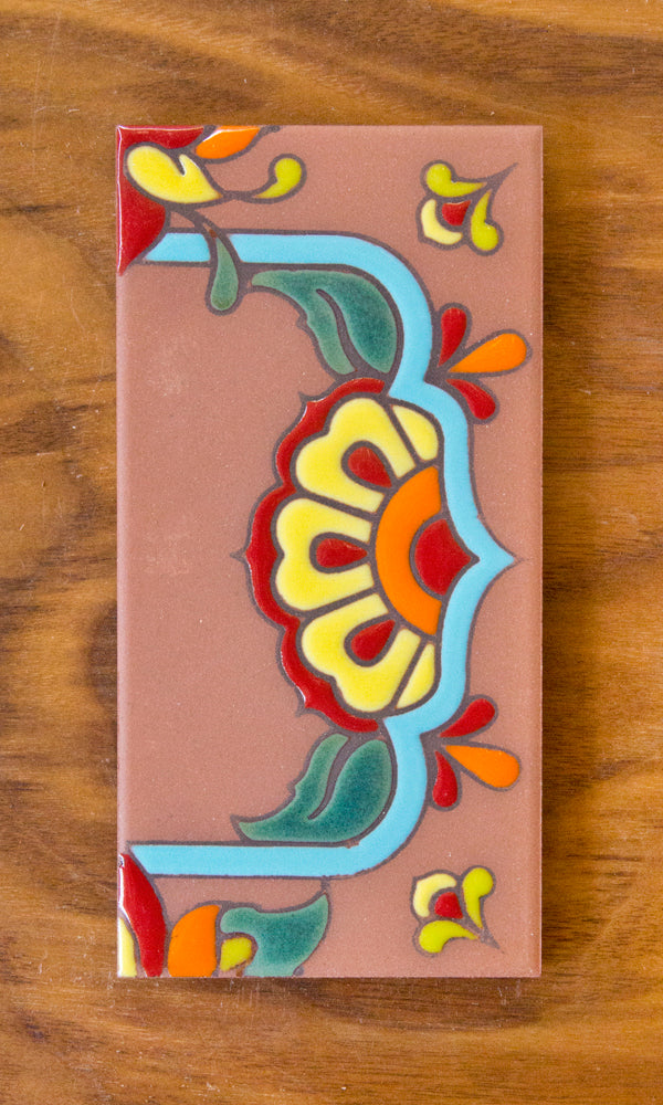 Talavera: Turquoise Individual 3x6 House Number Tiles and End Caps