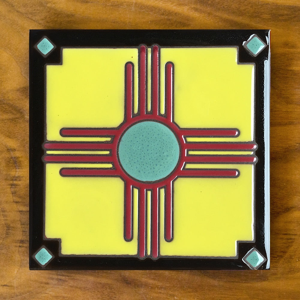 New Mexico Zia Tile Art Trivet