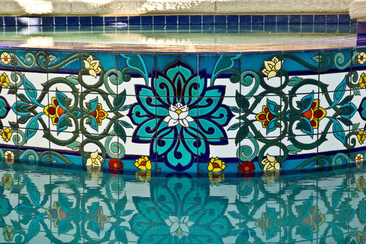 Lotus Mandala Pool Mural – Carly Quinn Designs