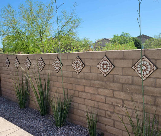 Pool Decor - Framed Alhambra Tiles
