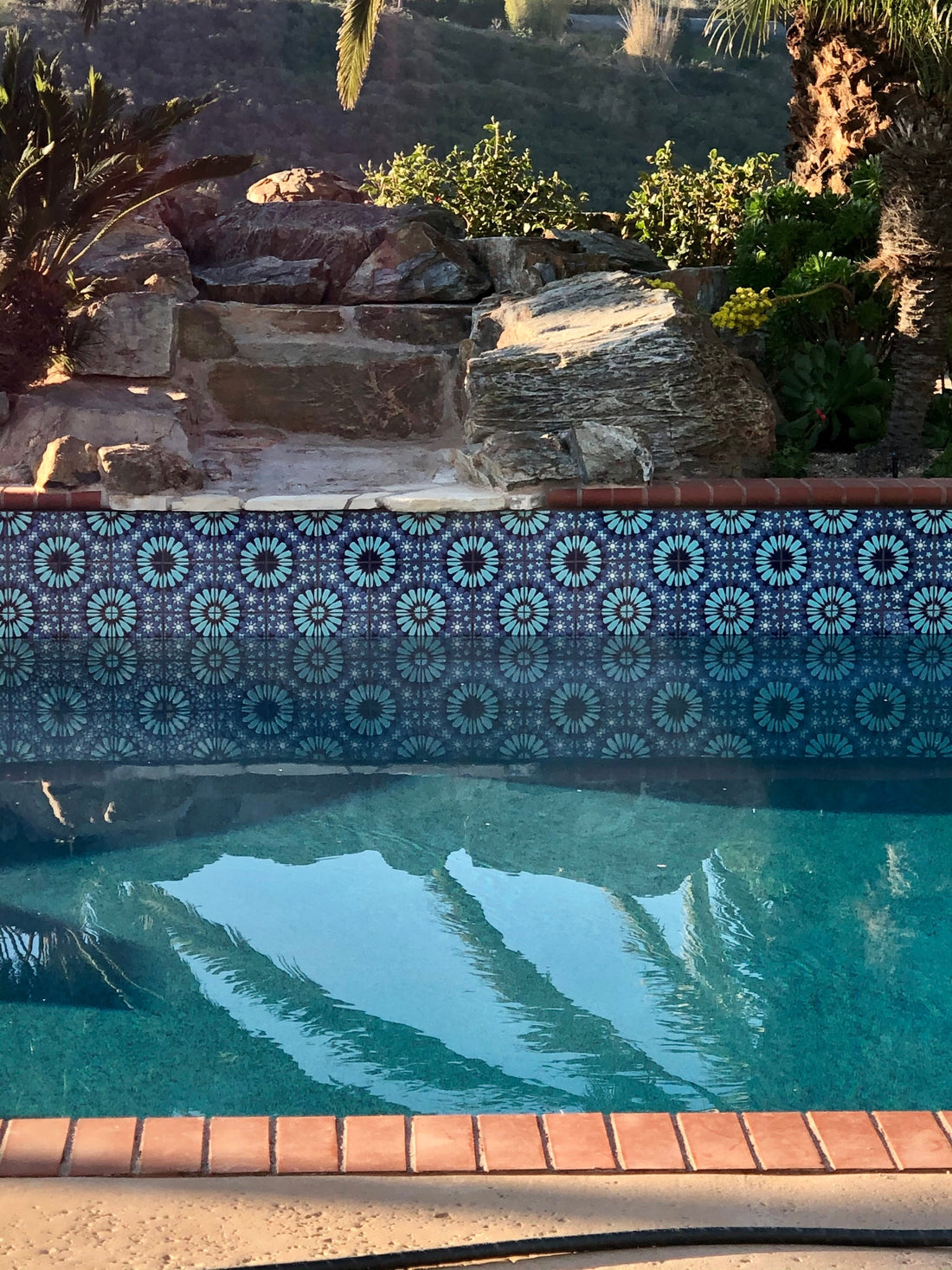 Custom Blue Alhambra Southern California Pool Tiles