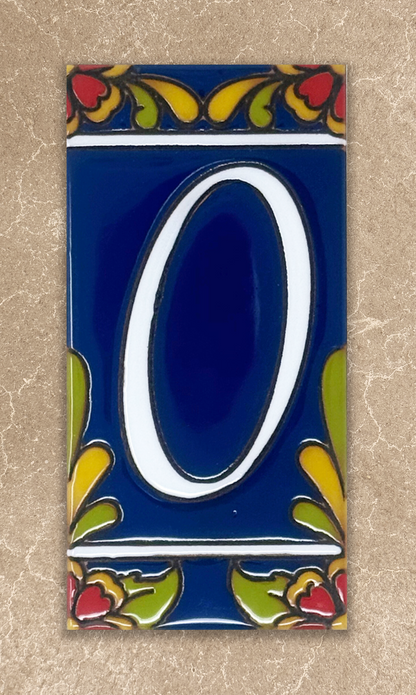 Cobalt Blue Talavera - Loose Tile House Numbers (TC)