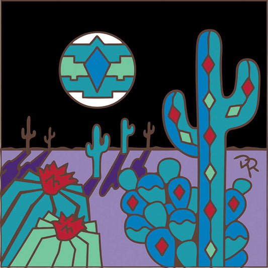 10/16 6pm: Glaze a 6" Art Tile Workshop - Southwest Desert Moon Tile