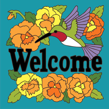10/2 1pm: Glaze a 6" Art Tile Workshop - Welcome Hummingbird