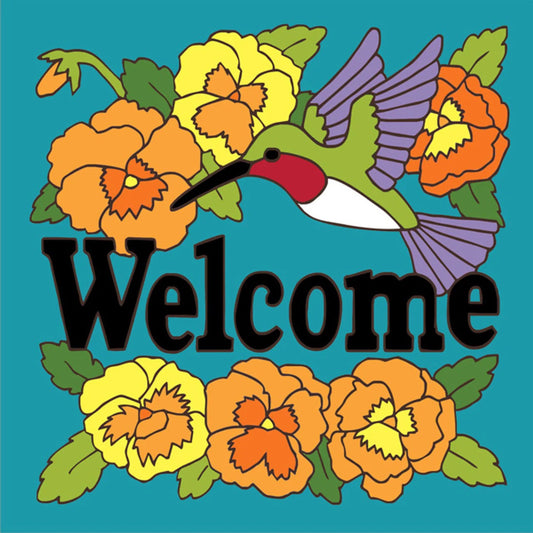 10/2 1pm: Glaze a 6" Art Tile Workshop - Welcome Hummingbird