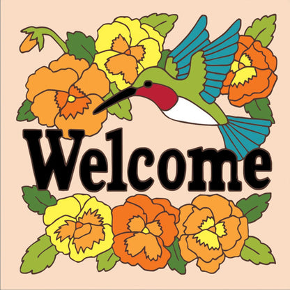 10/2 1pm: Glaze a 6" Art Tile Workshop - Welcome Hummingbird