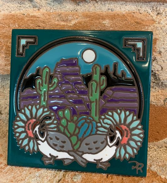 11/25 10am: Glaze a 6” Art Tile Workshop - Quail’s Garden Ventana Tile