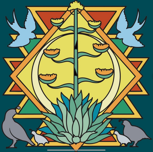 1/9 10am: Glaze a 6” Art Tile: Southwestern Century Plant Tile