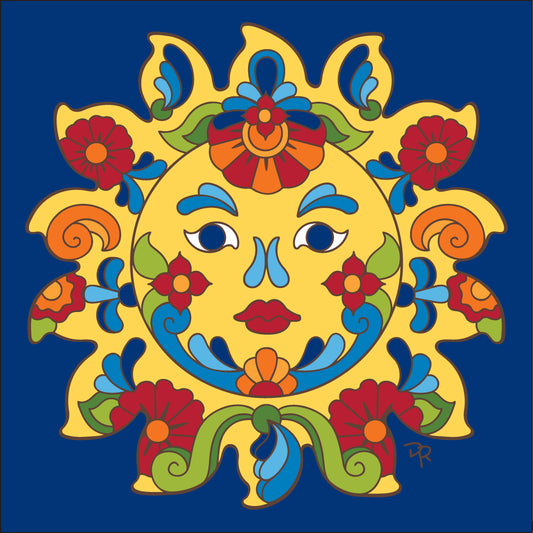 1/16 10am: Glaze a 12” Southwest Sun Mural