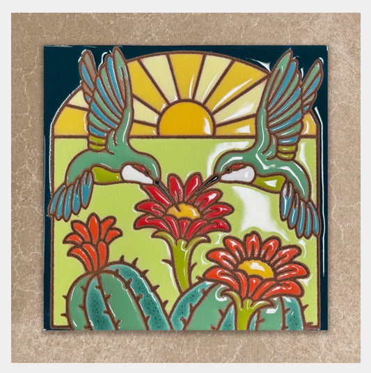 5/14 5pm: Glaze a new 6” Hummingbird Art Tile - Design and create a pressed floral jewelry piece with Butterfly Creations AZ!