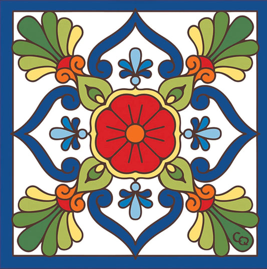 5/22 4pm: Glaze a 6” Art Tile - Traditional Talavera Tile