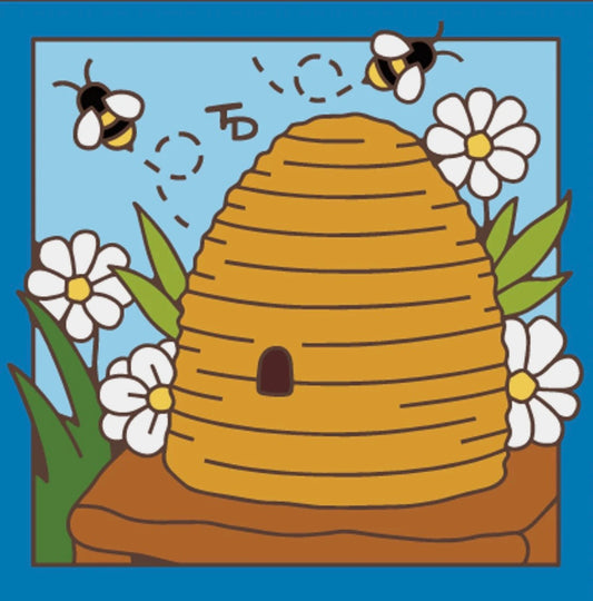 5/27 10am: Glaze a 6” Art Tile - Bee Hive Tile