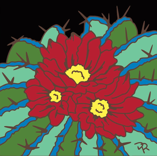 6/8 10am and 2:30pm workshops: Glaze a 6” Art Tile - Barrel Cactus Bloom or Choose your own