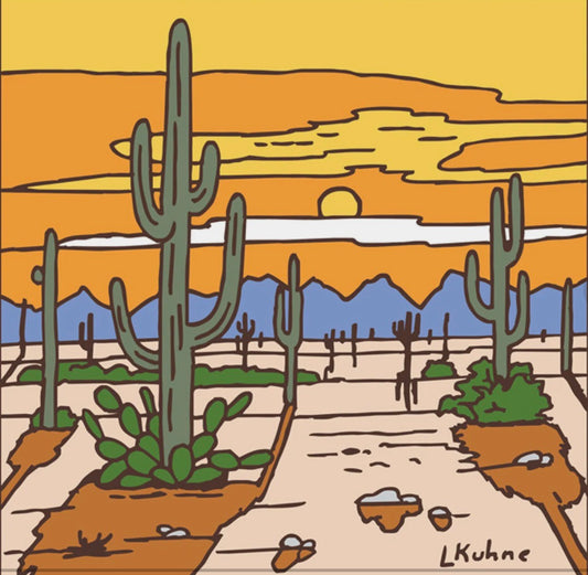6/27 12pm: Glaze a 6” Art Tile - Desert Sunset Tile or Choose your own