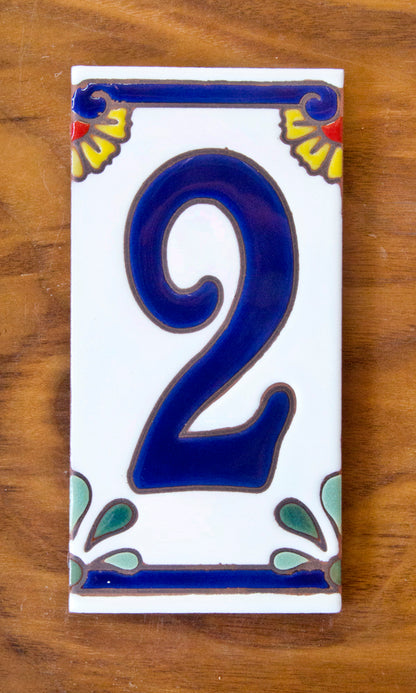 Vertical Framed House Number Set (Choose Design)