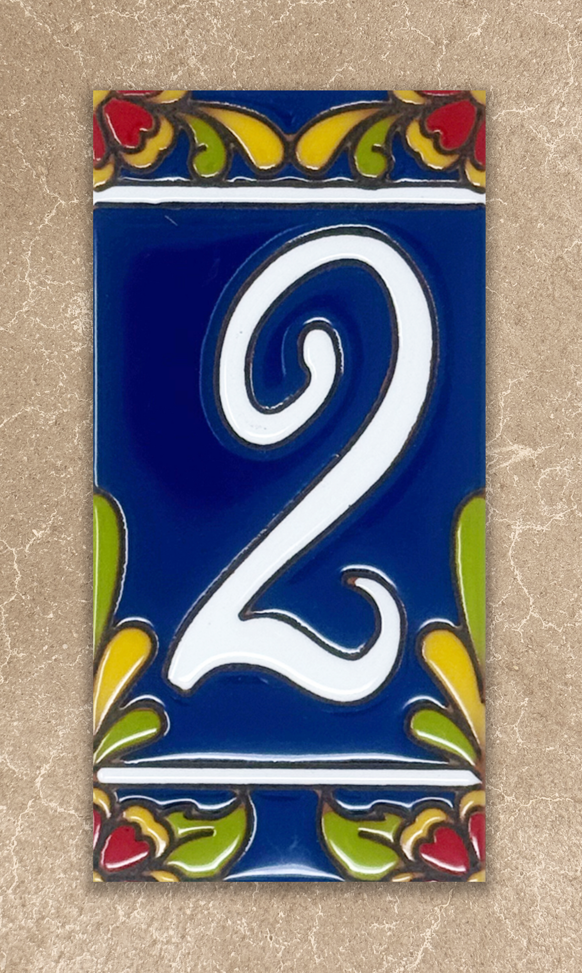 Cobalt Blue Talavera - Loose Tile House Numbers (TC)