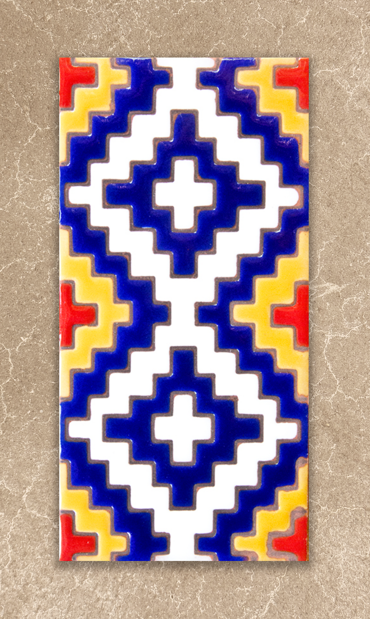 Geometric Rug 3x6 Tile (3113), Earthtones Heritage Collection