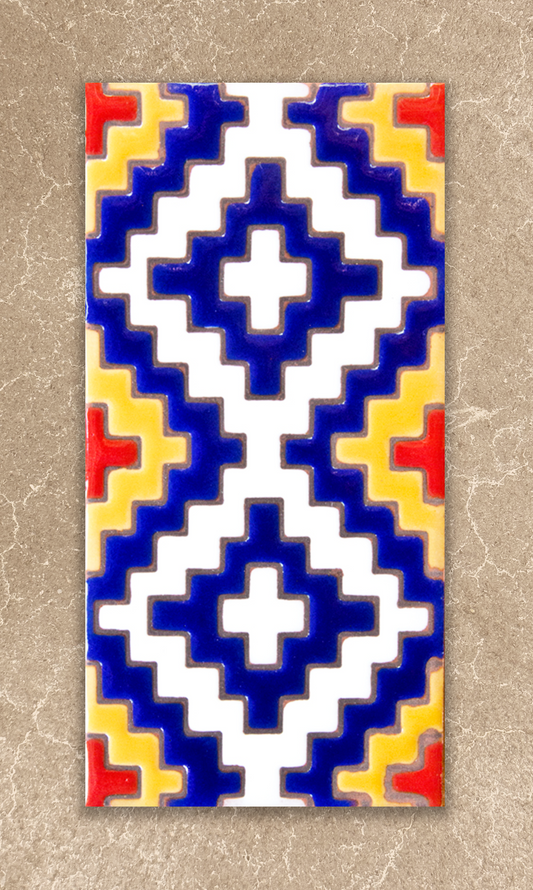 Geometric Rug 3x6 Tile (3113), Earthtones Heritage Collection