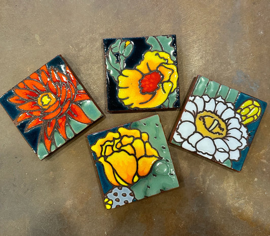 Desert Flora Coasters, Set of 4