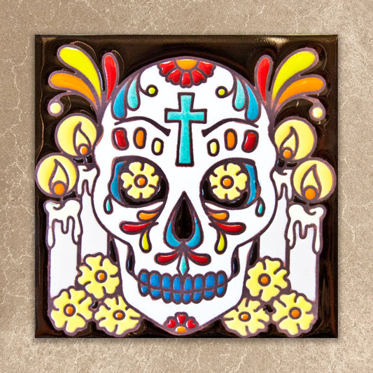 Day of the Dead Altar Tile (6009), Earthtones Heritage Collection