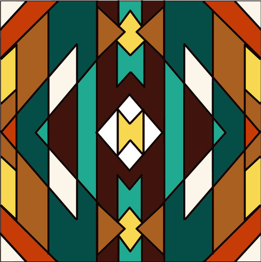Geometric Rug Tile (6020), Earthtones Heritage Collection