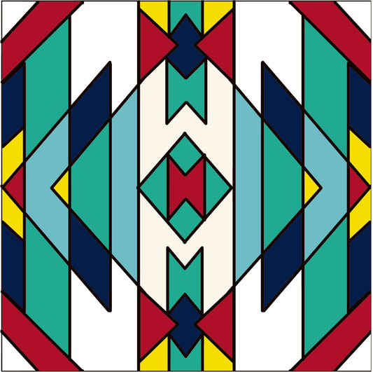 Geometric Rug Tile (6020), Earthtones Heritage Collection