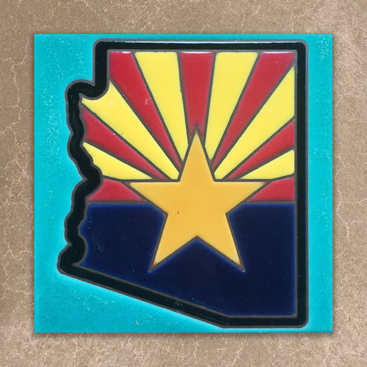 Arizona Flag Tile (6064), Earthtones Heritage Collection