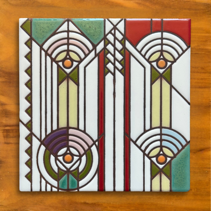 Frank Lloyd Wright© April Showers Tile Art Trivet | Art and Frank Lloyd Wright© April Showers Tile Art Trivet | Art and