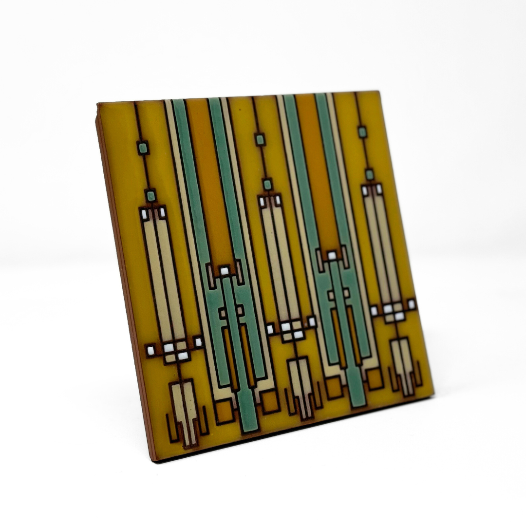 Frank Lloyd Wright© Coonley House Tile Art Trivet | Art and Architecture lovers gift | Southwest Desert Art