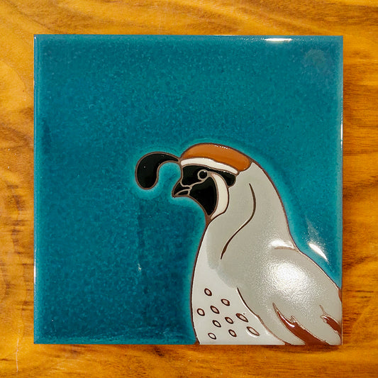 Lone Quail Tile Art Trivet