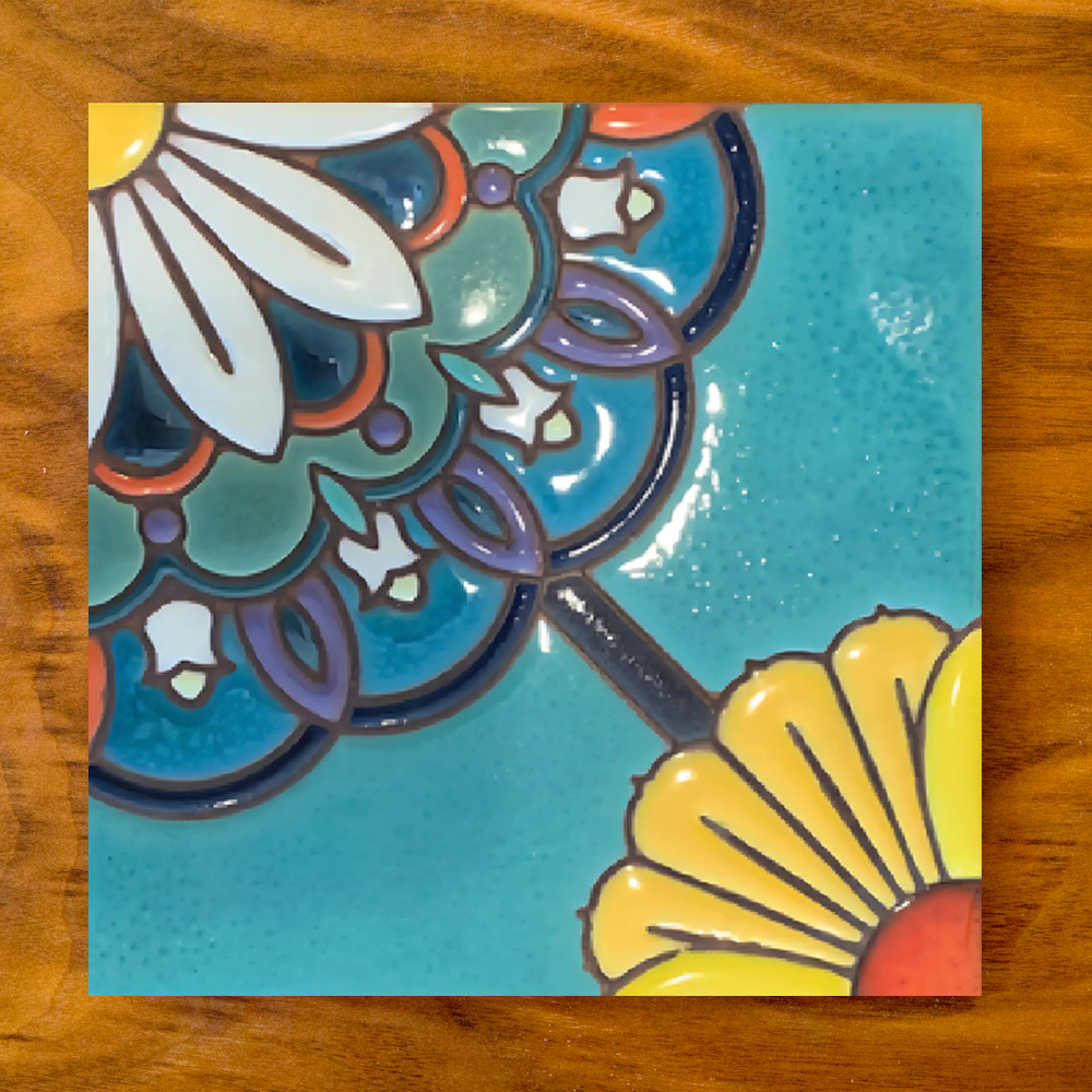 Ceramic Kitchen Backsplash Tiles Daisy Mandala Hand Glazed Tiles Ceramic kitchen backsplash tiles daisy mandala hand glazed tiles