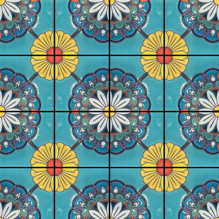 Daisy Mandala Tile