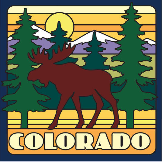 Colorado Moose Tile (7068), Earthtones Heritage Collection