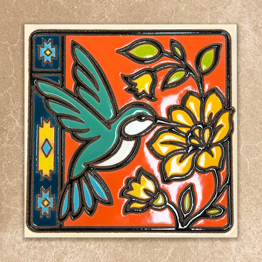Southwest Hummingbird Tile (7857), Earthtones Heritage Collection