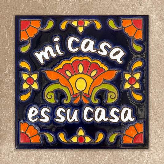 Talavera "Mi Casa es Su Casa" Tile (7919), Earthtones Heritage Collection