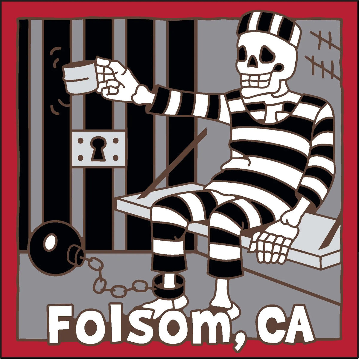 Day of the Dead Folsom Prison Tile (9417), Earthtones Heritage Collection