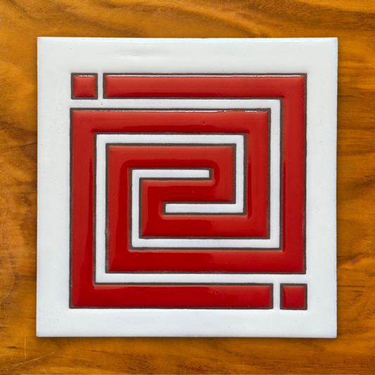Whirling Arrow | Frank Lloyd Wright© 6x6 Tile | Ceramic Tile for Backplash or Wall art