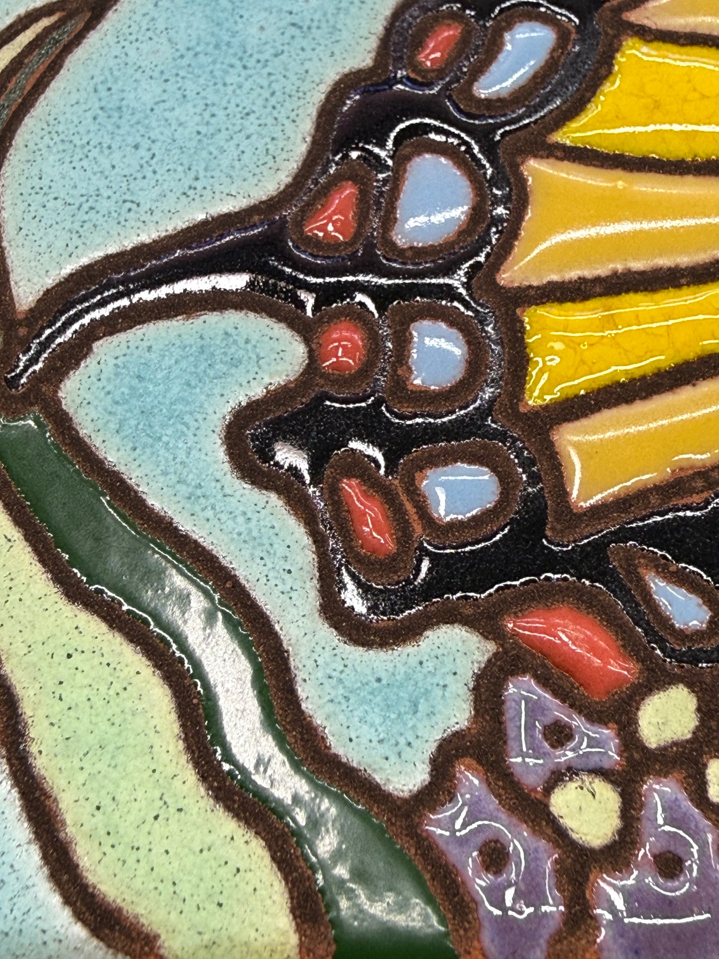 Swallowtail Butterfly Tile, Pacific Blue Collection