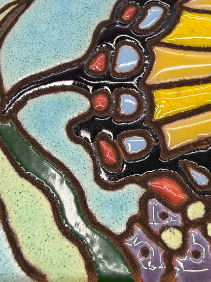 Swallowtail Butterfly Tile, Pacific Blue Collection
