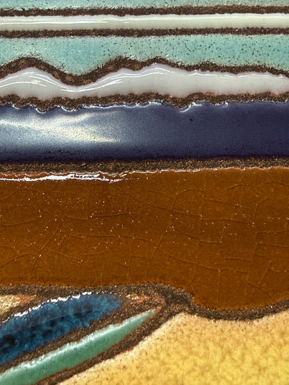Poppies Tile, Pacific Blue Collection