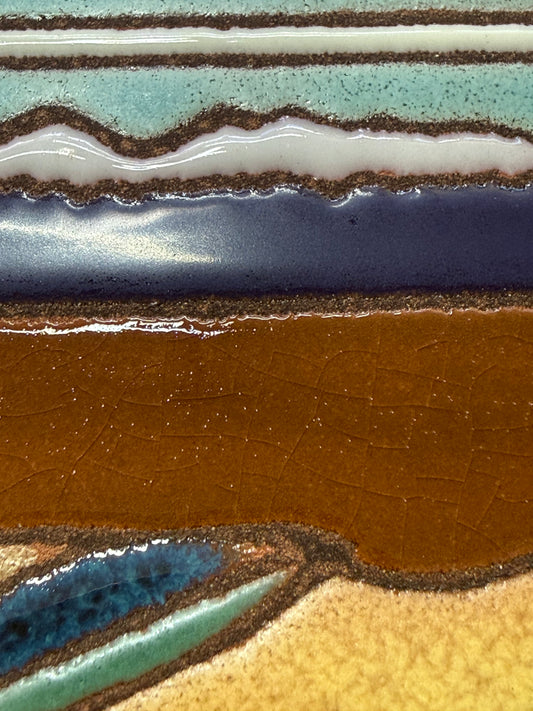 Poppies Tile, Pacific Blue Collection