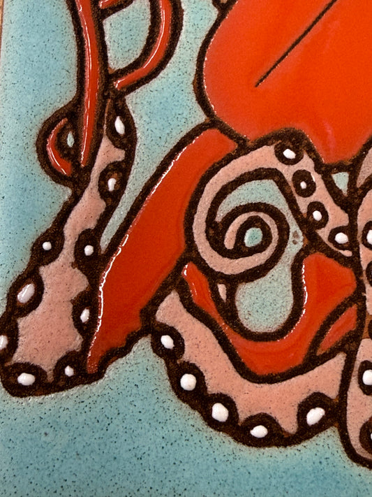 Octopus Tile, Pacific Blue Collection