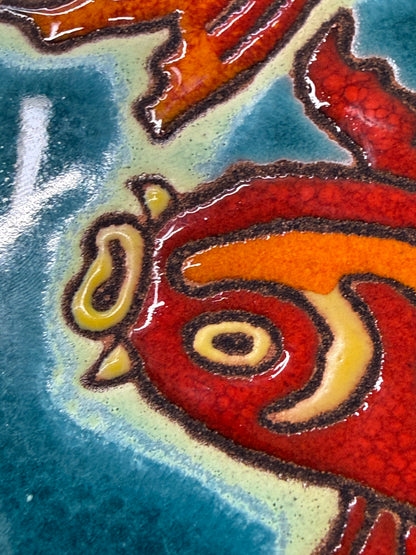 Koi Fish Tile, Pacific Blue Collection