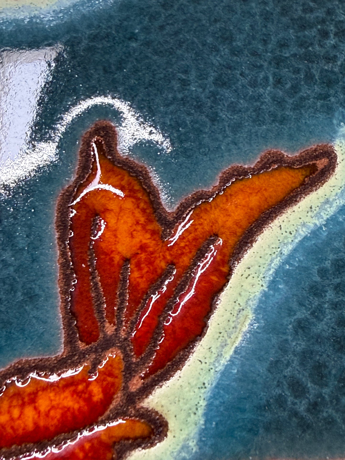 Koi Fish Tile, Pacific Blue Collection