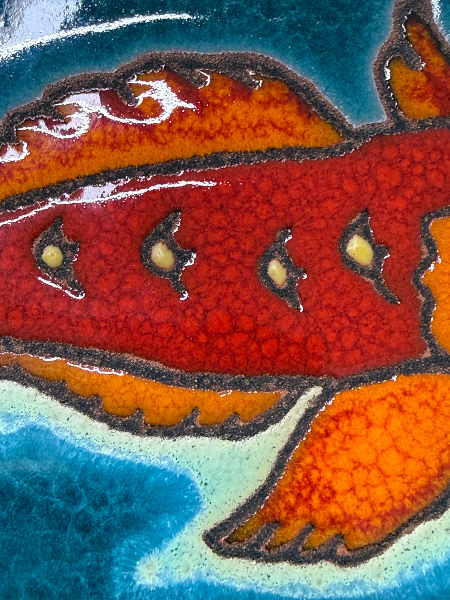 Koi Fish Tile, Pacific Blue Collection