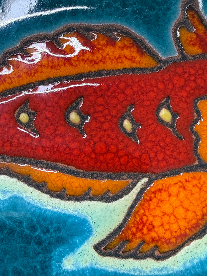 Koi Fish Tile, Pacific Blue Collection