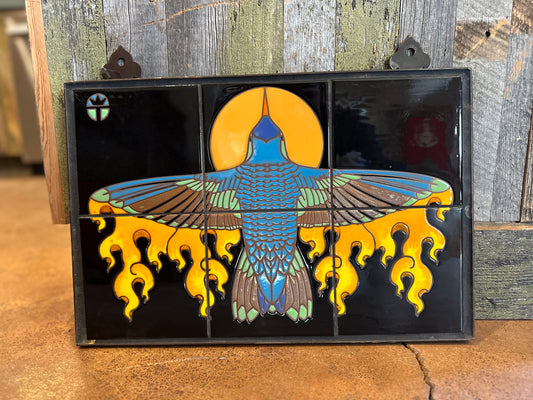 SOLD 18"x12" - Phoenix - Hand glazed Wil Taylor Limited Edition Tile Mural