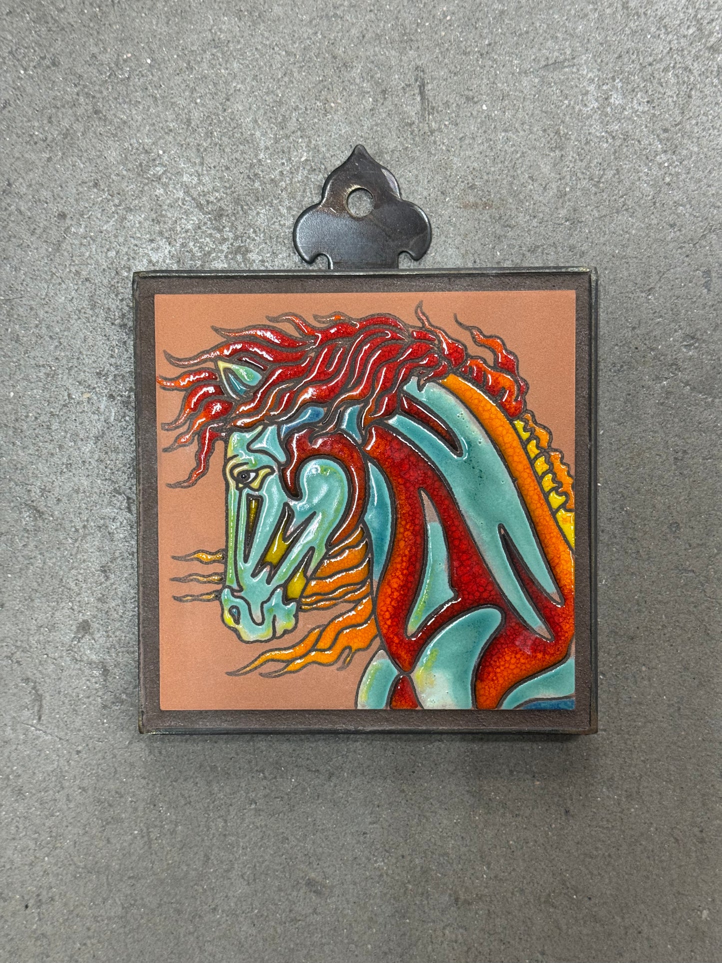 Firehorse Tile on Terra Cotta